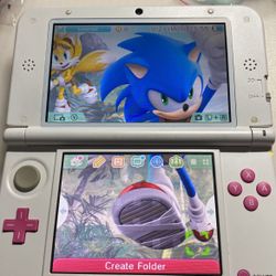 Nintendo 3DS XL Pink In Good Condition Mod With 128gb SD Card.