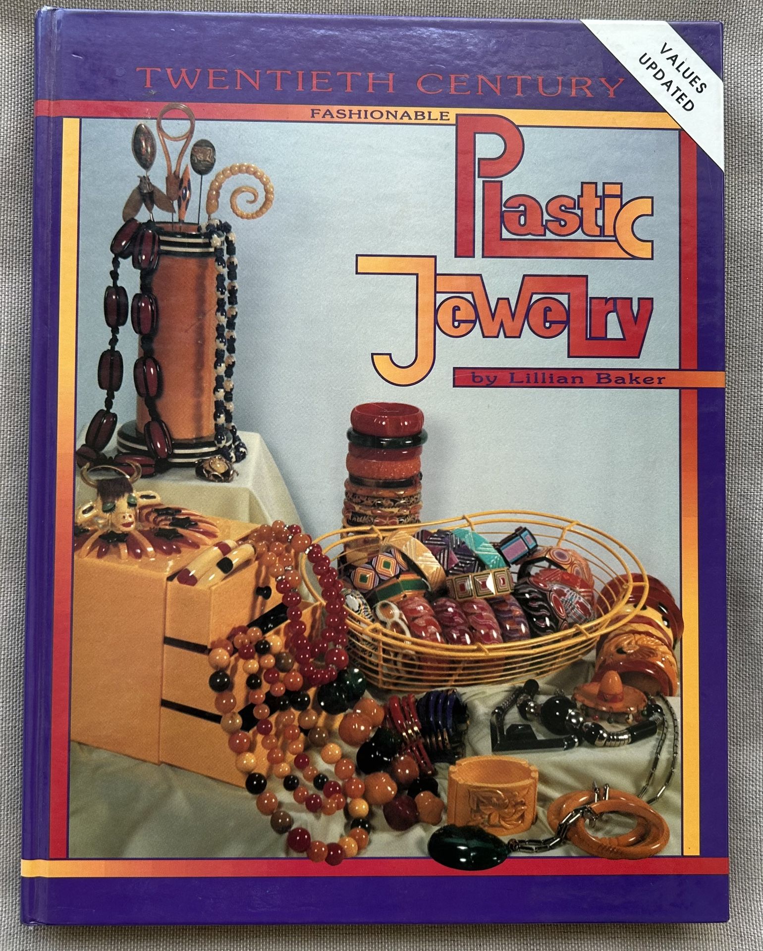 Plastic Jewelry Bakelite Book Guide Vintage Hardcover Book by Lillian Baker