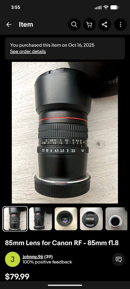 85mm RF Mount Lens