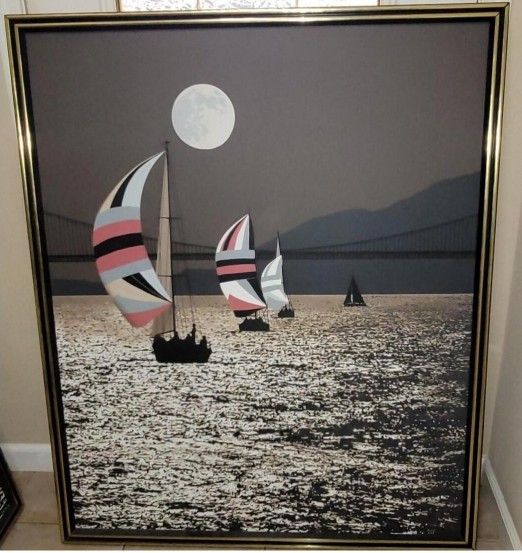 3 Of The Letterman Series-Sailboats Under The Golden Gate Bridge