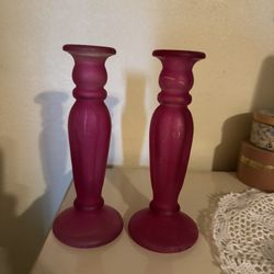 Pink Candle Holders
