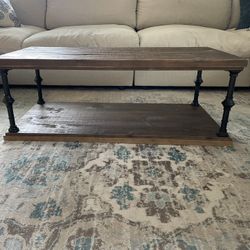 Rustic Industrial Wood Coffee Table