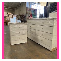 Dresser set / Eight drawers dresser and nightstand