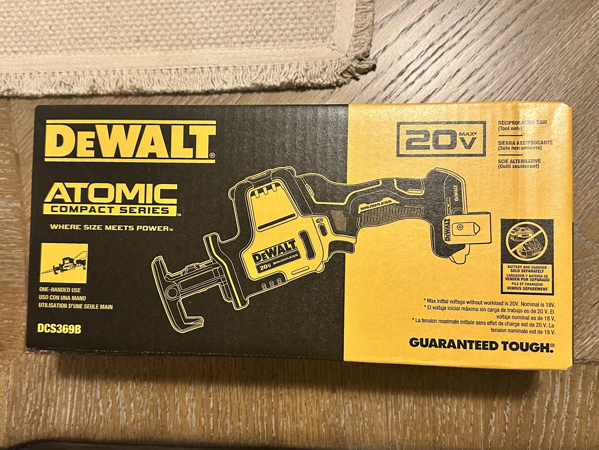 NEW DeWalt 20V MAX ATOMIC DCS369B Reciprocating Saw (Tool Only)