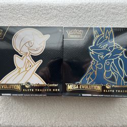 Pokemon Mega Evolutions Lucario & Gardevoir Pokemon Center ETB Set Brand New Sealed