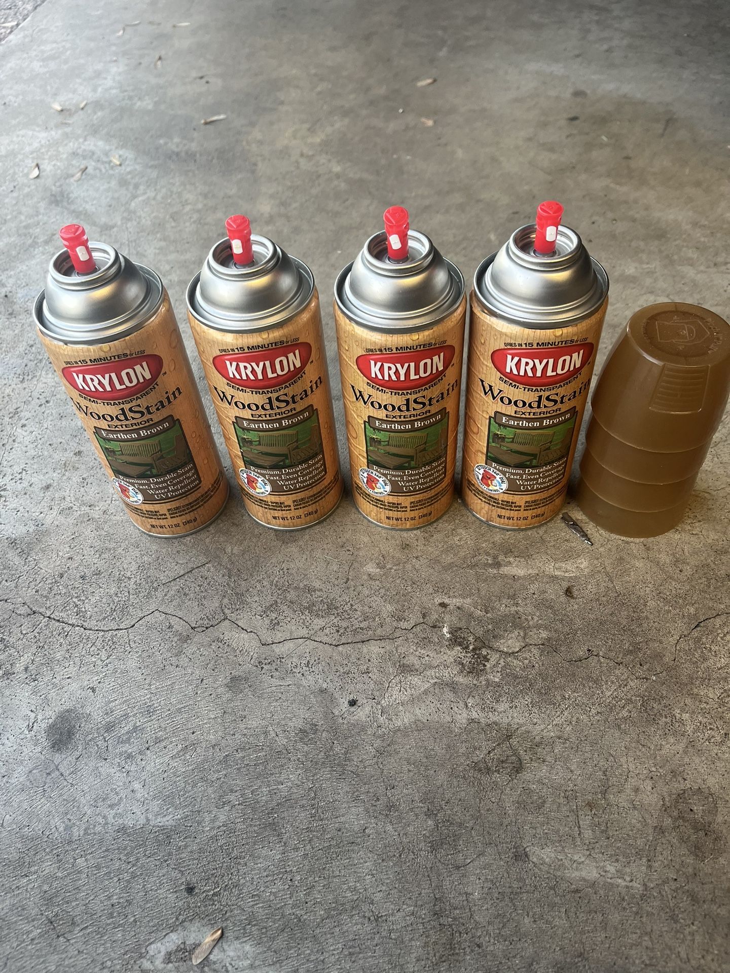 Krylon Wood Stain Exterior Earthen Brown Spray