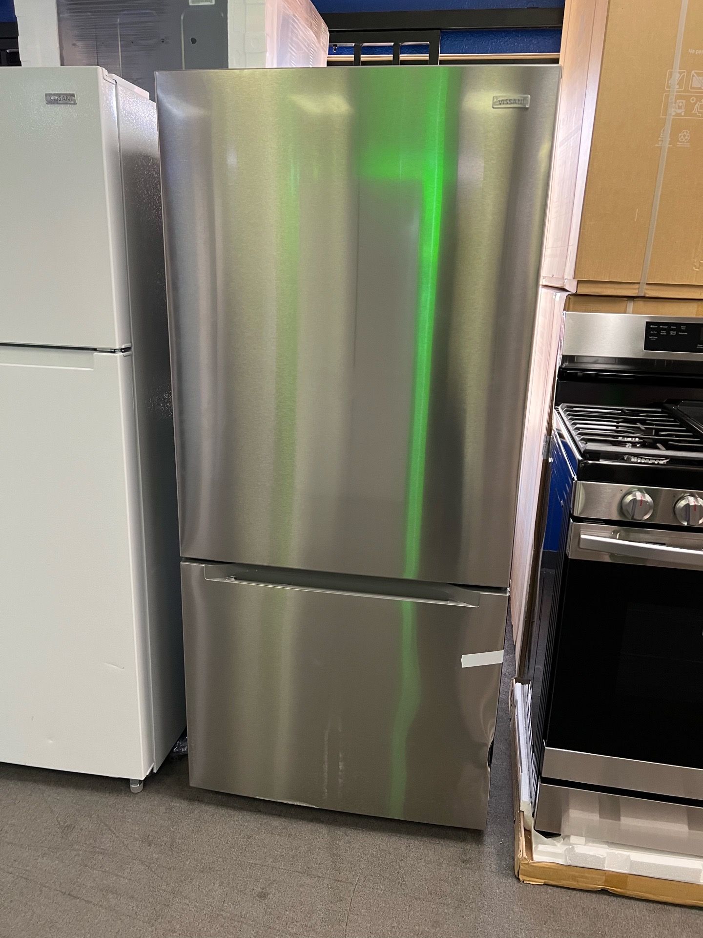 Vissani stainless steel refrigerator