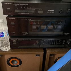 Kenwood Processor, Amp, And Stereo Amp. 