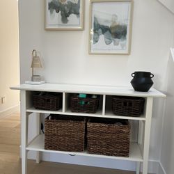 White Console Entryway Table