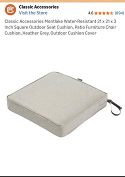 REPLACEMENT MONTLAKE CUSHION SLIP COVER SQUARE SEAT
