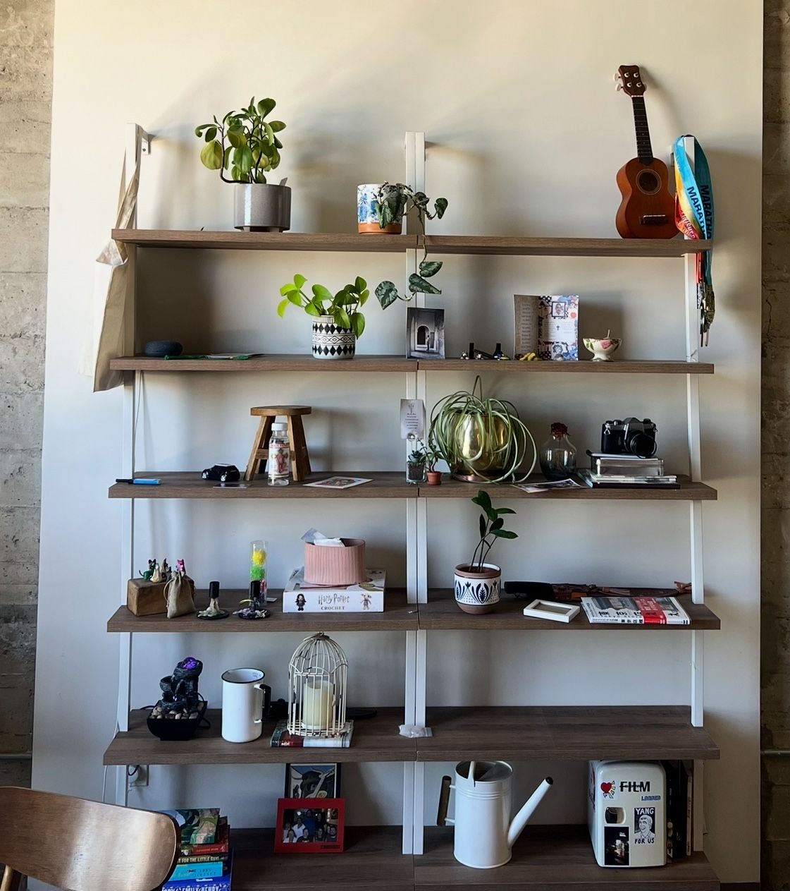 6- Shelf Wall Mount Ladder Bookshelf (Set Of 2)