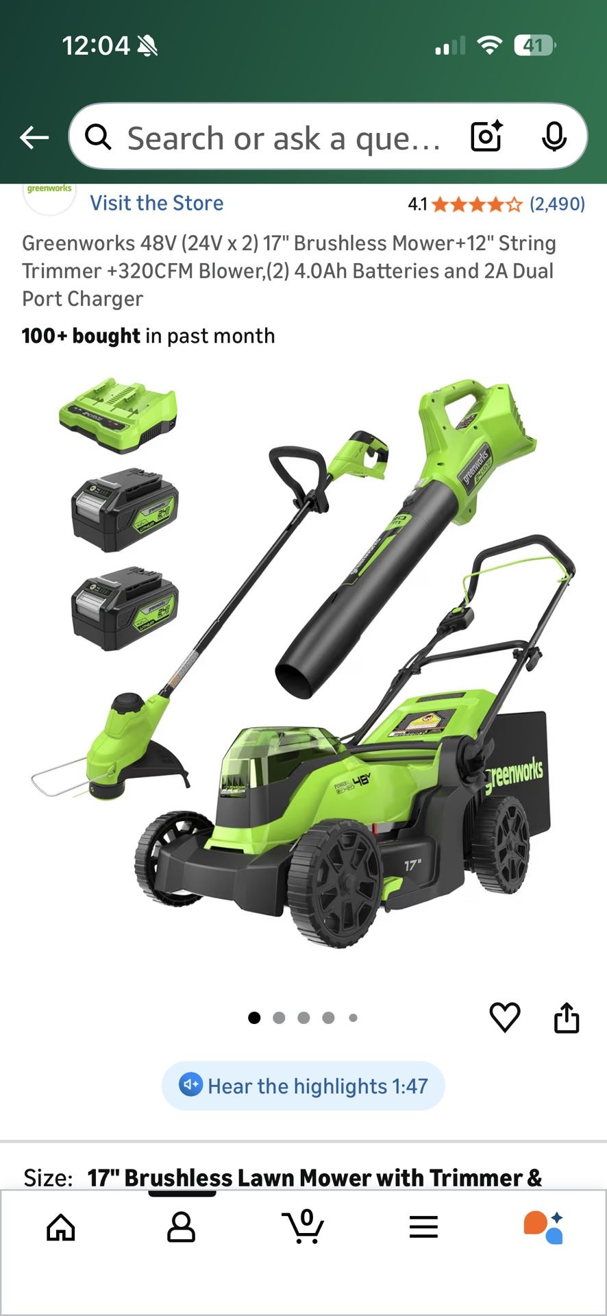 Brand New Lawn Mower Set
