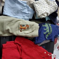 3 pairs of pants, 2 shorts, 1 shirt and 6 onesie. 3 To 6 Months Lot