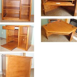 Corner Desk With Matching Extension And Queen Storage Platform Bed