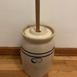 Vintage Marshall Pottery 3 Gal. Stoneware Butter Churn