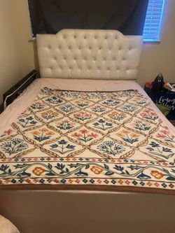 Full size bed frame and mattress