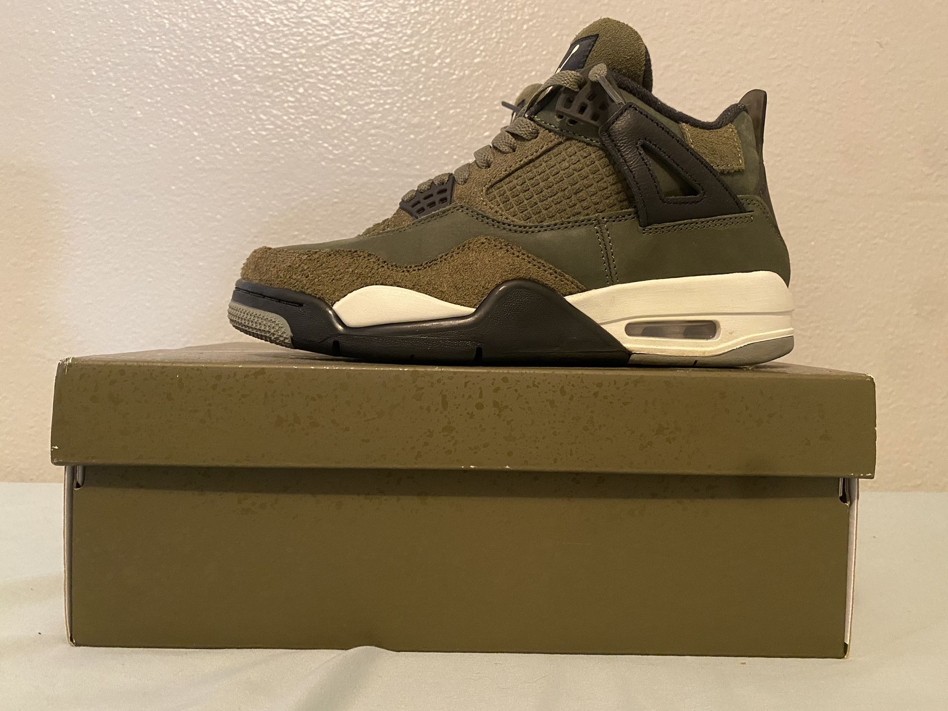Olive Craft Jordan 4, Size 7 Men's
