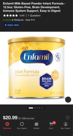 Cans of formula