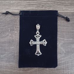 Silver Toned Cross Pendant