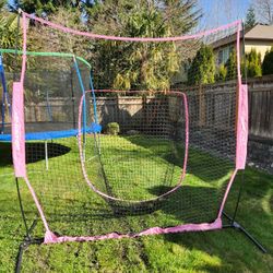 Baseball Backstop Net And Baseballs