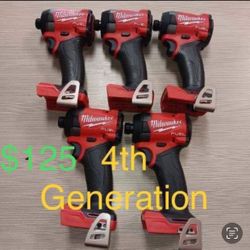 Milwaukee New 1/4” Impact Fuel Brushless 4th Generation Fuel m18 $125 Each One Nuevos