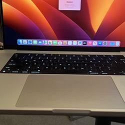 MacBook Pro 2021 16in 16gb RAM 500gb Storage