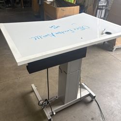 Office Desk Mobile Sit To Stand Desk With Dry Erase Top