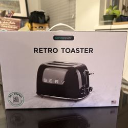 Servappetit Serv Retro Black Two Slice Bread Toaster