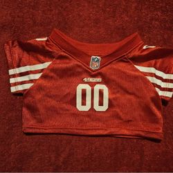 BUILD-A-BEAR WORKSHOP NFL "00 "  49ERS BEAR PLUSH JERSEY PRE-OWNED 