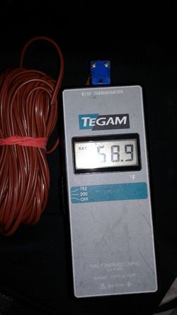 High powered thermometer with wire Gage