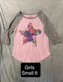 Youth girls small 6 shopkins shirt