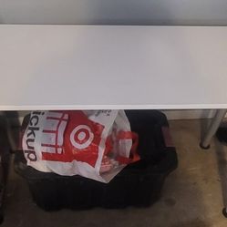 White Adjustable Height Desk -IKEA