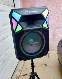 Pioneer Ultimate Party Speaker - 700 Watt of Powerful High Quality Audio, LED Lights, Microphone, Stand, FM, Bluetooth