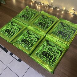 Ernie Ball Bass Guitar 6 Pack Of Strings (5 String Bass)