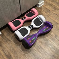 Pink White And Purple Hoover Board