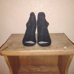 Black Suede Ankle Boot