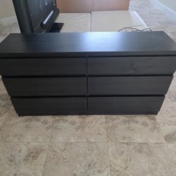 6 Drawer Dresser Black
