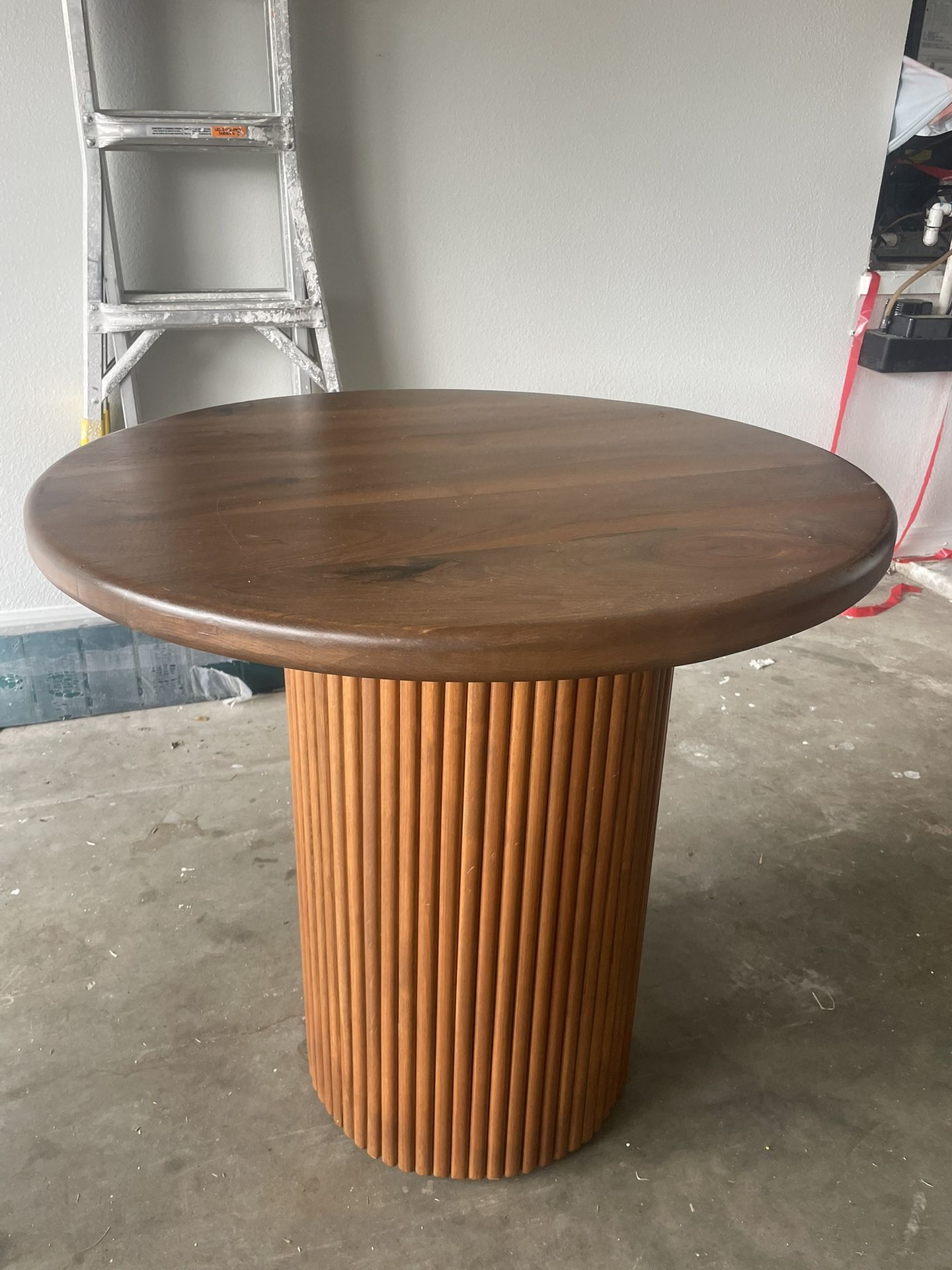 Round Wooden Breakfast Table