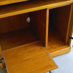 Oak Armoire Desk 