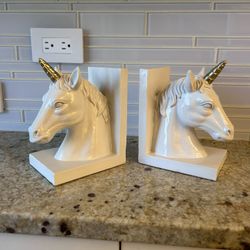 Beautiful Unicorn Bookends