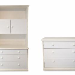 Two White Bedroom Dressers