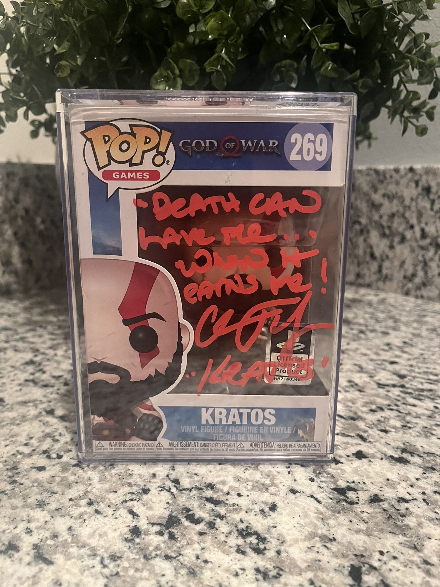 Signed Kratos Funko Pop