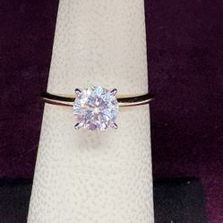 1 Ct. Lab Grown VS2 14kt Engagement Ring