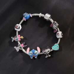 Disney Movie Stitch Hot Cute All Chamrs Bracelet 
