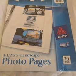 New Avery Photo Pages Landscape 3 1/2" X 5"