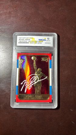Michael Jordan 1998 Fleer 23KT Gold Red Holo Refractor WCG 10