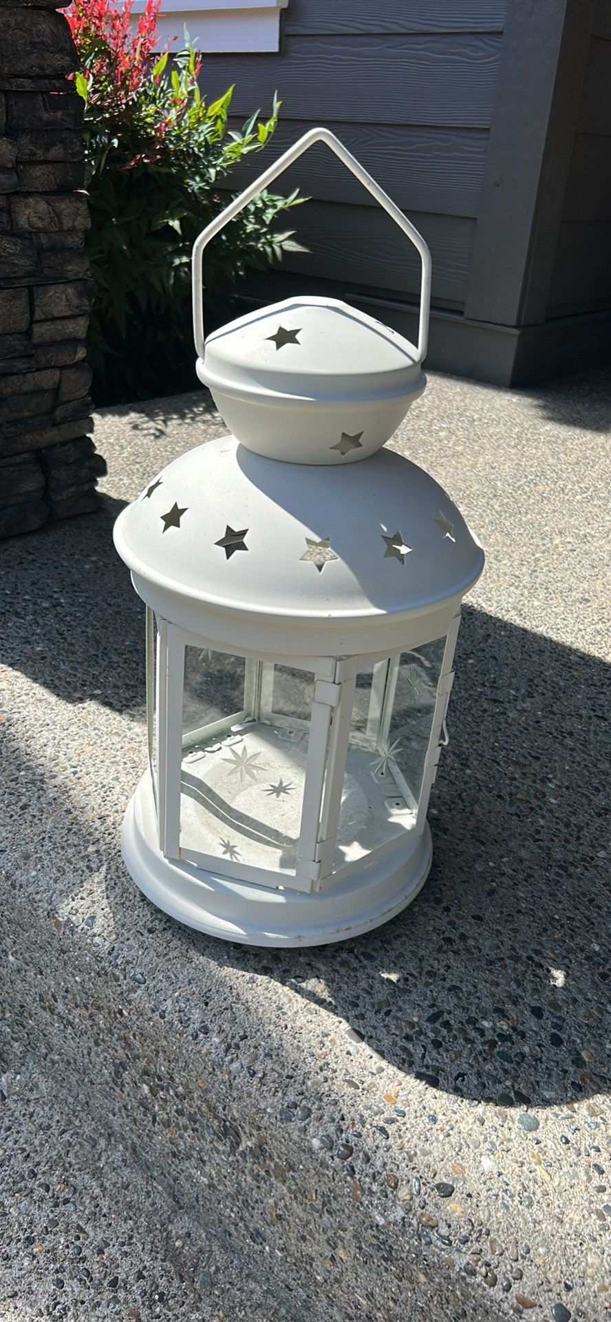 White lantern with stars