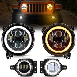 4 Inch 9 Inch Round LED Lights and Fog Lamps for Jeep