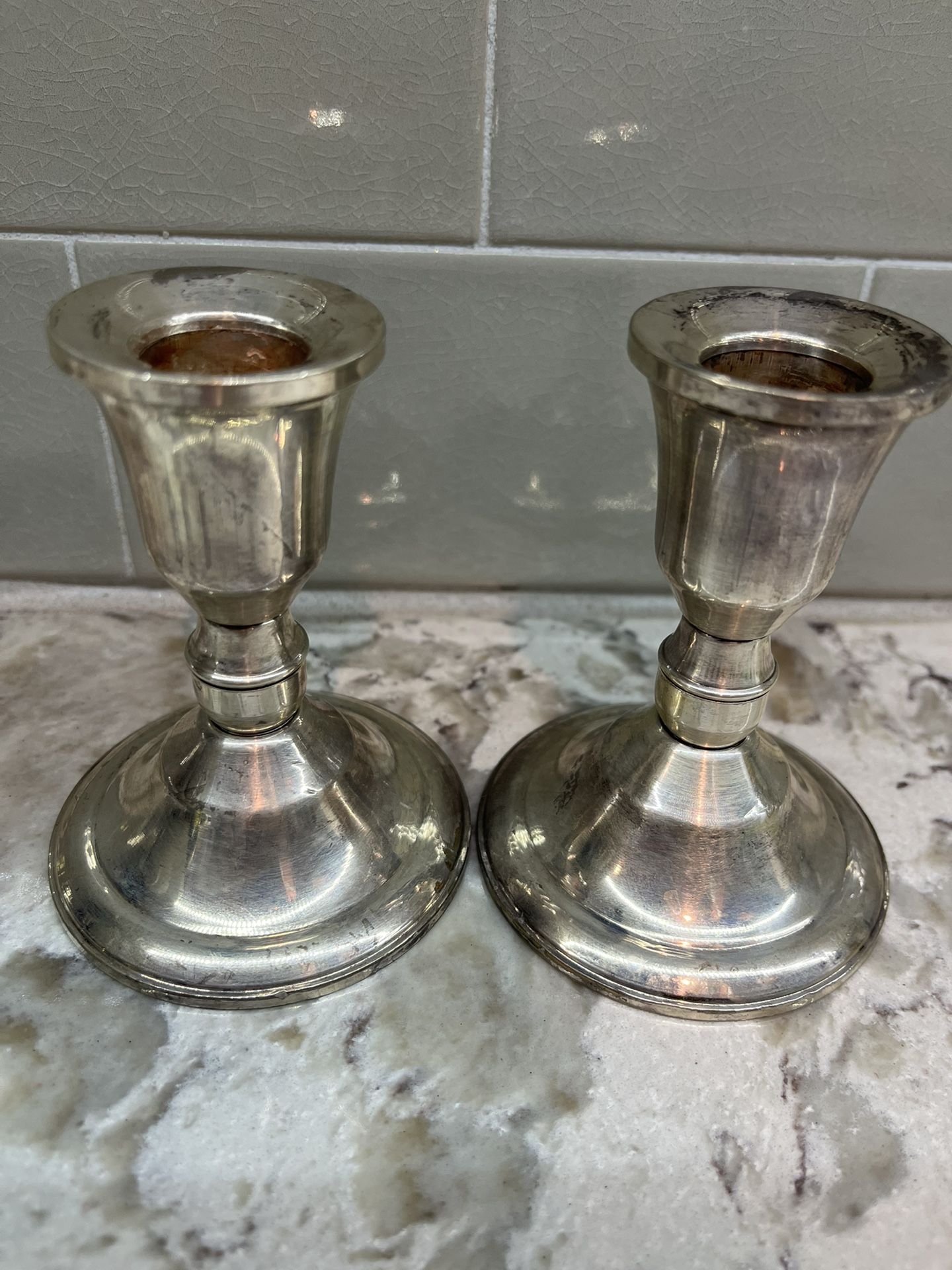 Sterling Weighted Candle Holders