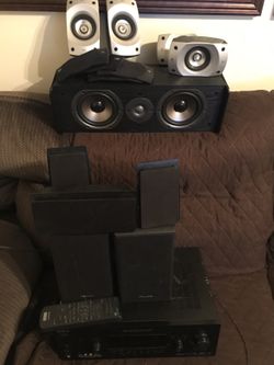 Lot of speakers and receiver.